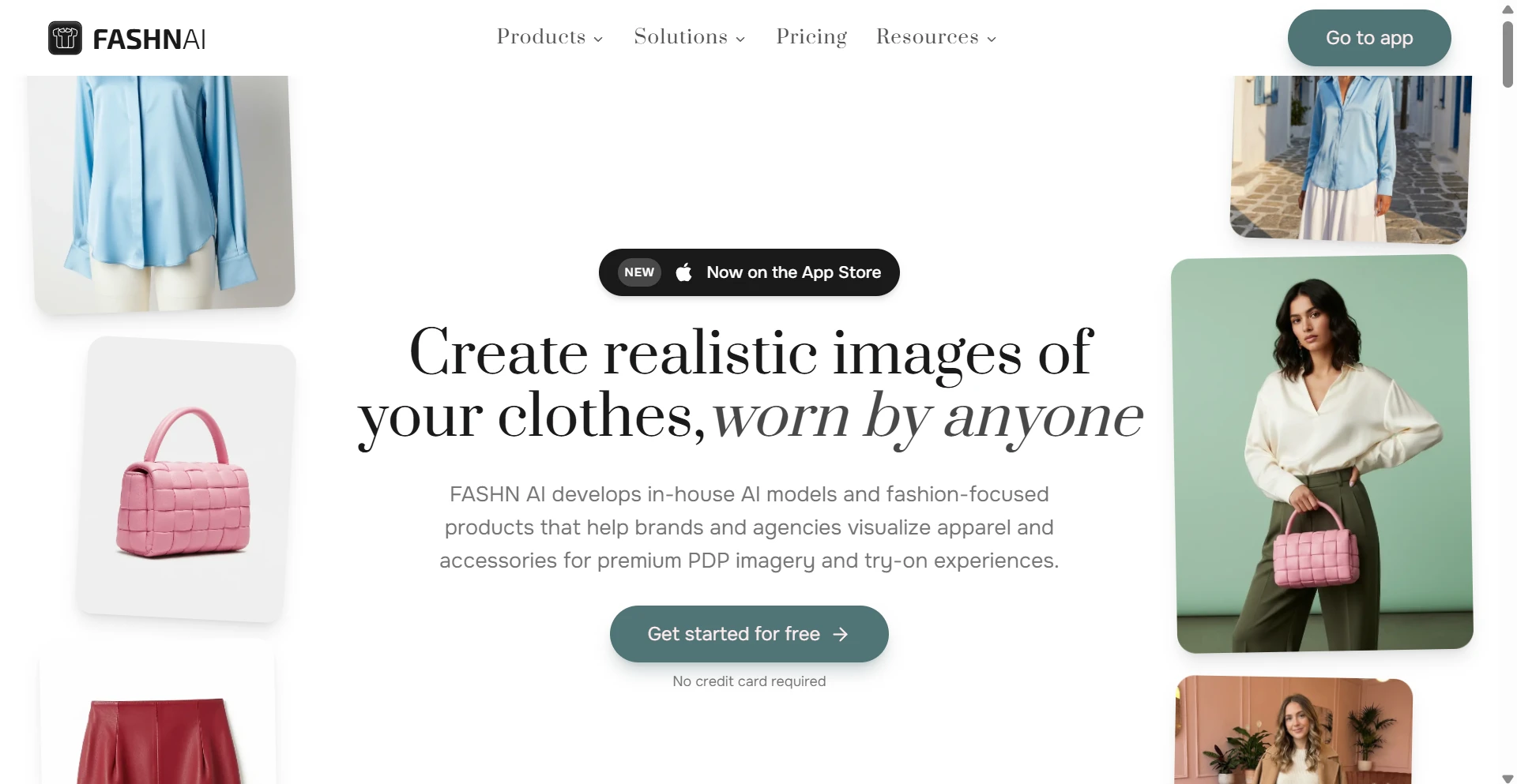 Die Website von Fashn AI