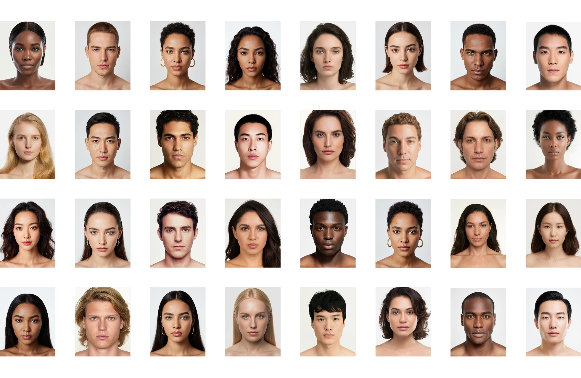 Explore Veeton’s on-demand face library with endless customization options.