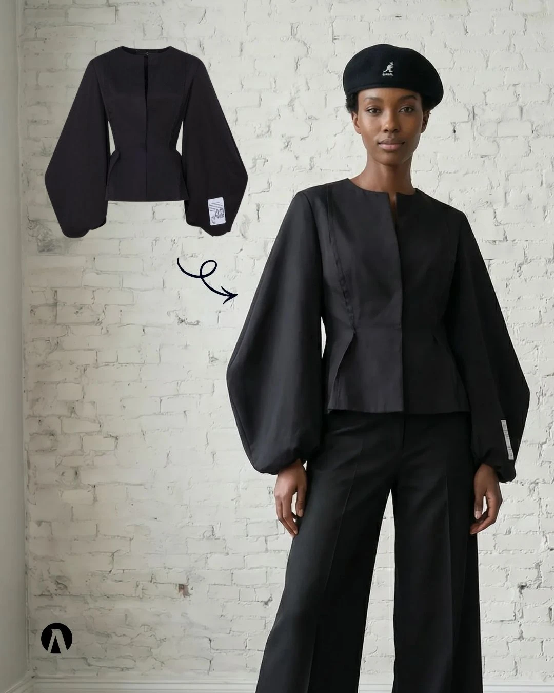 Produkt am Model, erzeugt aus einer Ghost-Mannequin-Aufnahme