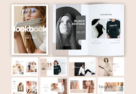 Example of a fashion look book, Adobe