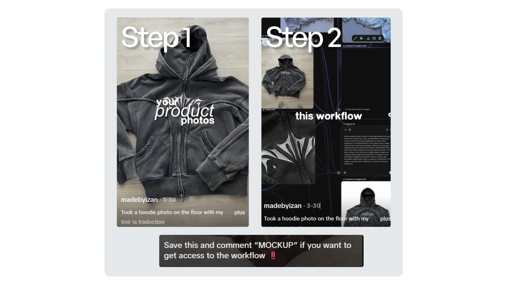 Steps to follow to achieve a ghosting effect using the DIY method. 