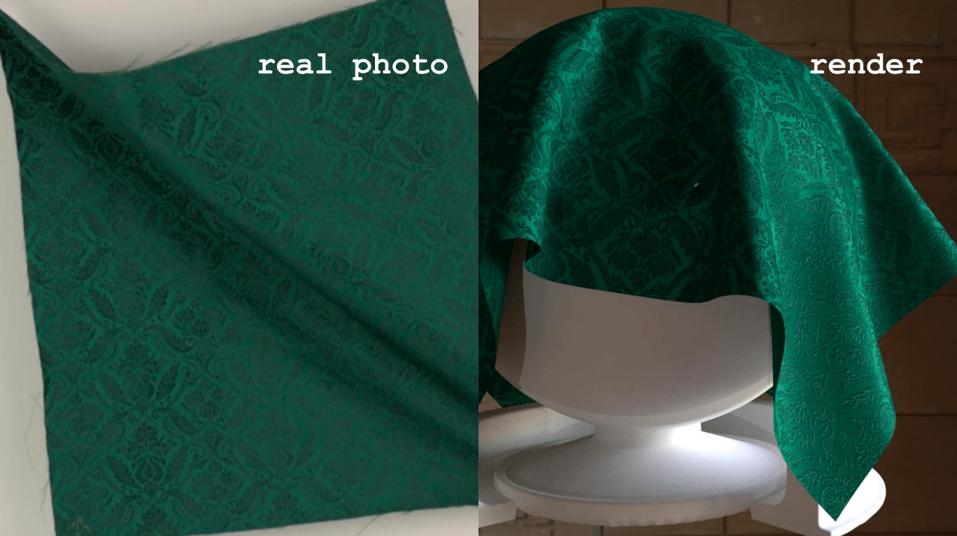 Image of a green fabric powered by ai