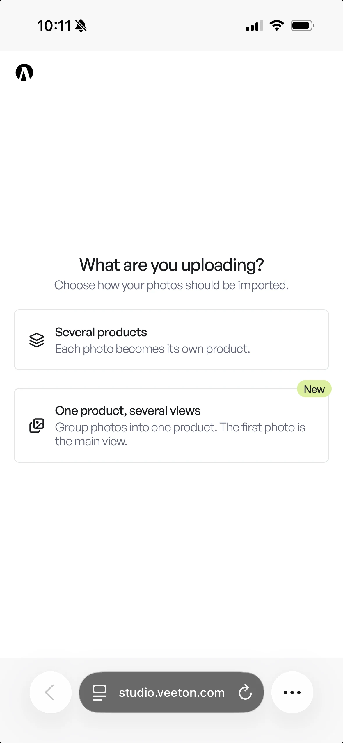 Importing several phone photos as views of one product